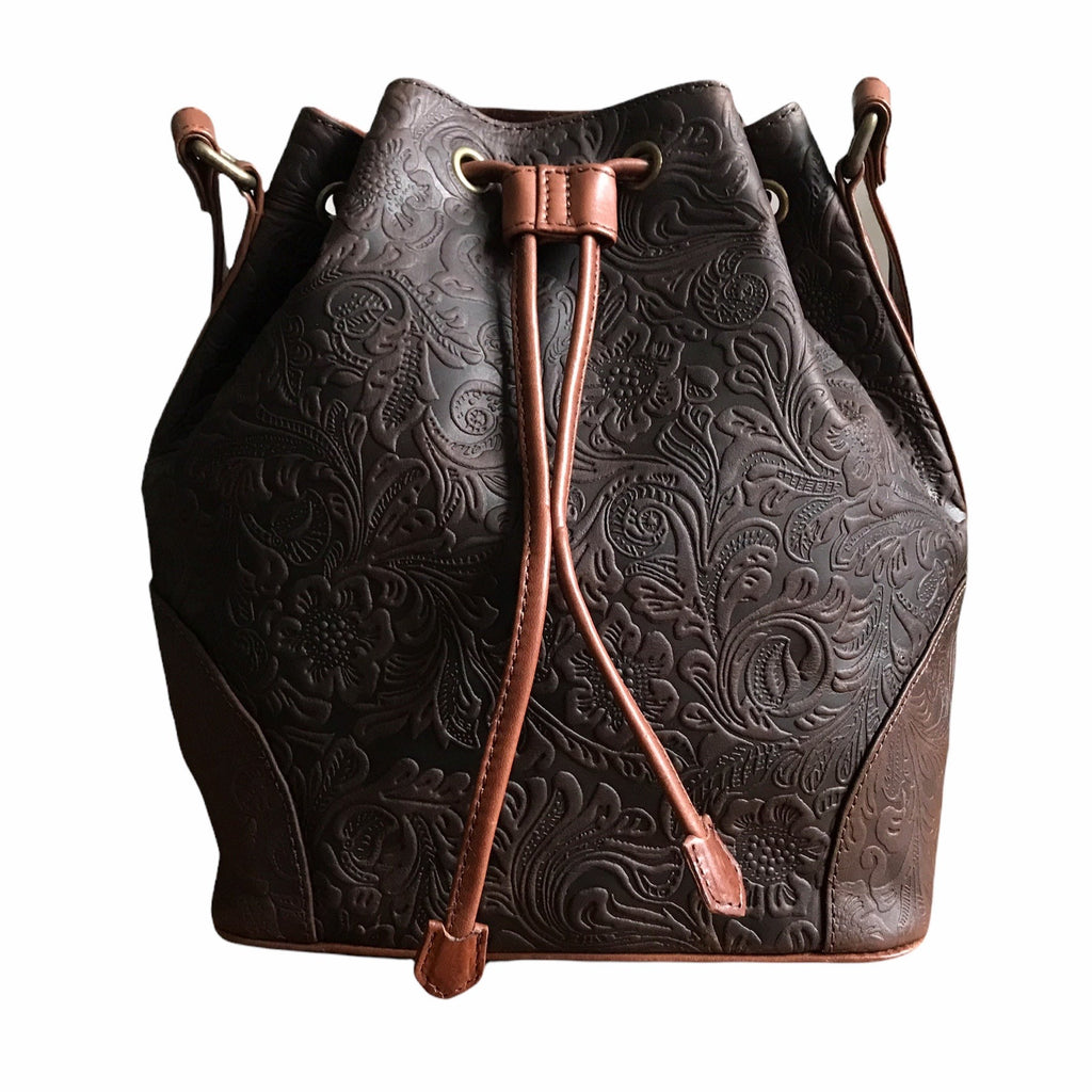 Bucket Bag- Brown Floral