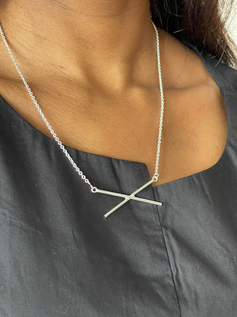 925 Silver CrissCross Necklace