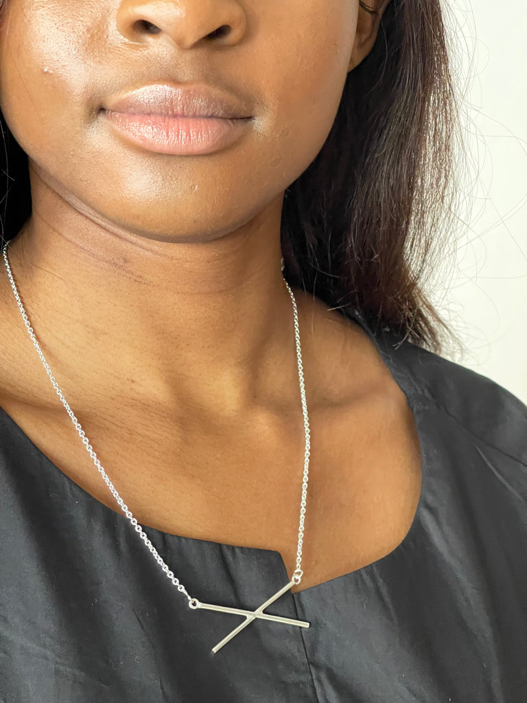 925 Silver CrissCross Necklace