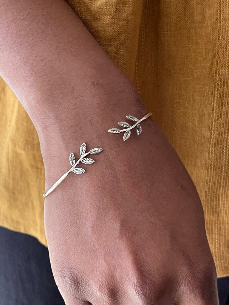 925 Silver fern bracelet