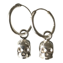 Skull Hoop Earrings - Small