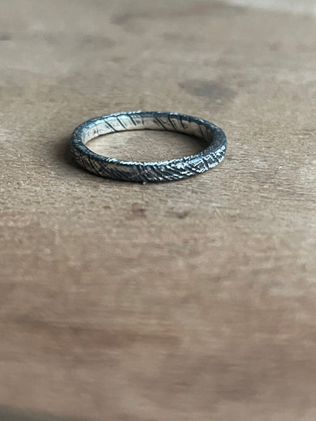 Oxidised Stacking ring