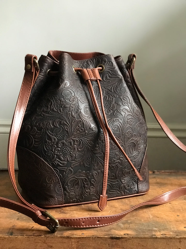 Bucket Bag- Brown Floral