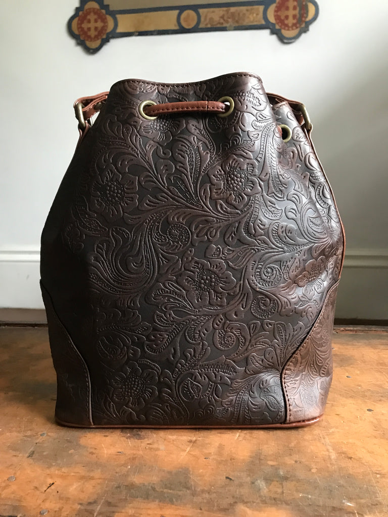 Bucket Bag- Brown Floral