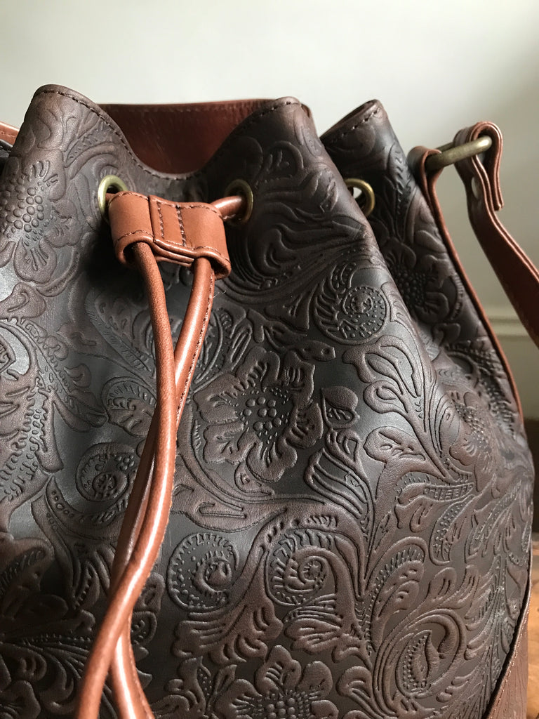 Bucket Bag- Brown Floral