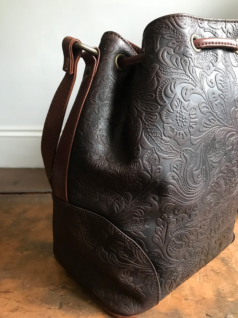 Bucket Bag- Brown Floral