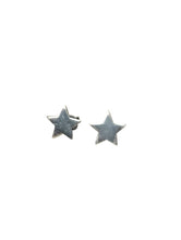 Oxidised 925 Silver Star Studs