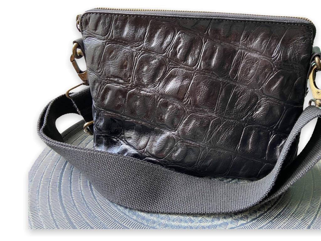 Florrie bag - black croc