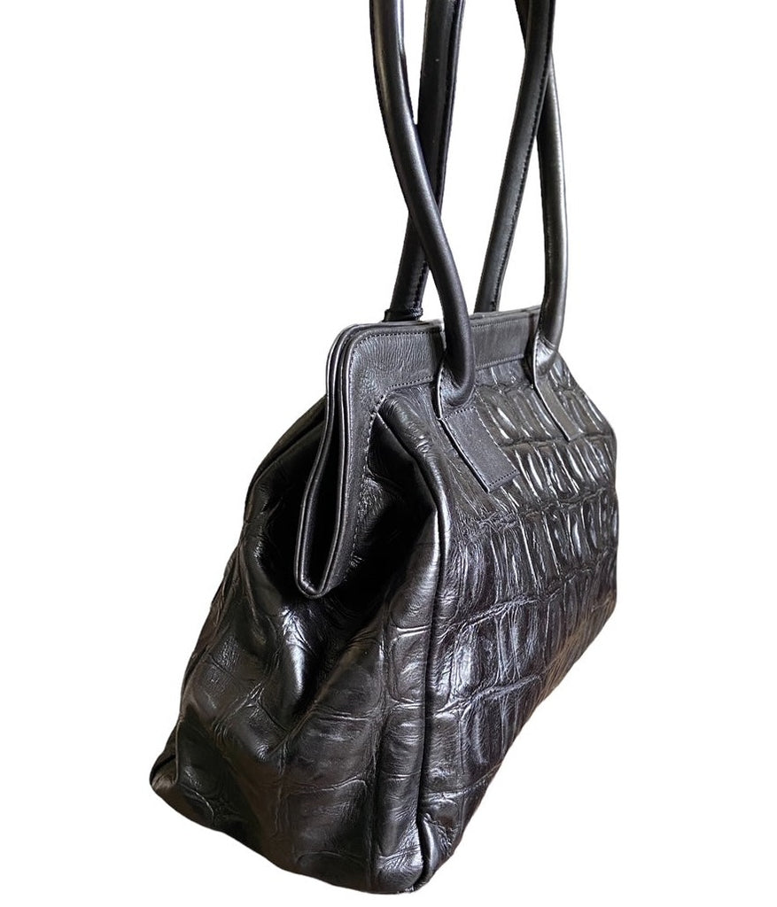 CollardManson Doctors Bag - Black Croc