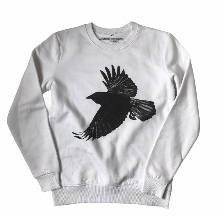 Window Dressing The Soul Crow White Sweater