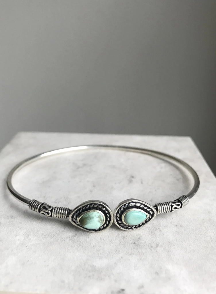 Turquoise open bangle