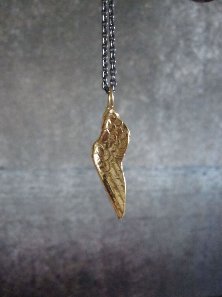 925 silver- Small Wing Necklace - Gold plated