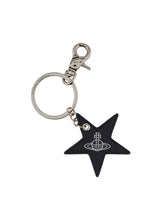 Vivienne Westwood SMOOTH LEATHER INJECTED ORB STAR KEYRING