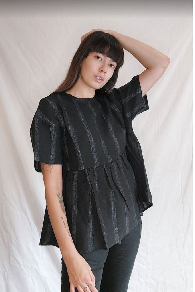 WDTS Sheba Black Linen Top