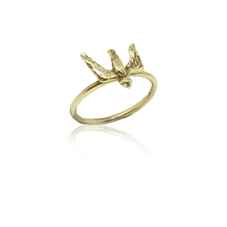 CollardManson 925 gold plated Silver Swallow Ring