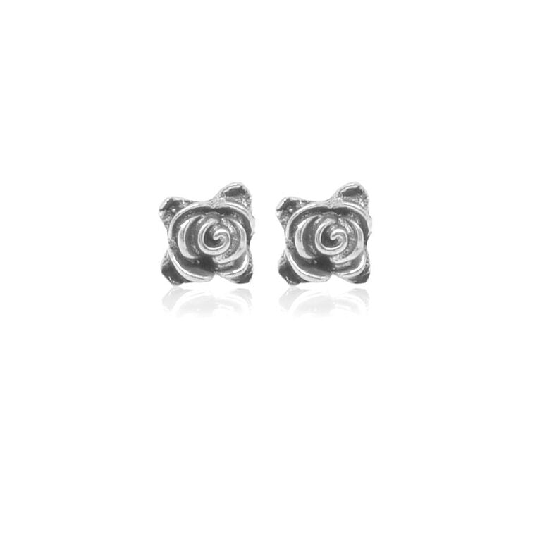 CollardManson 925 Shiny Silver rose studs