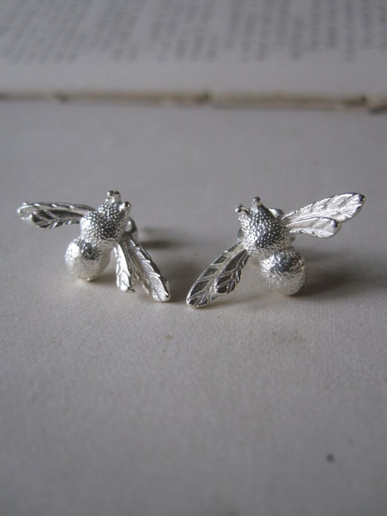 925 Silver Bee Earrings