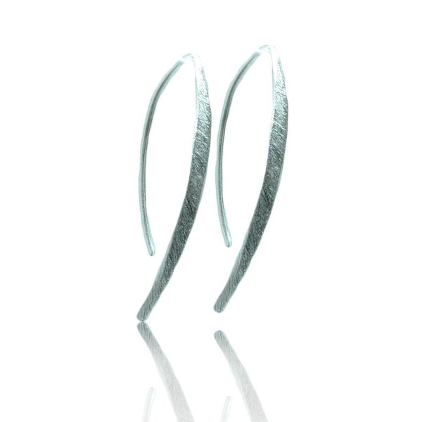 Collard Manson 925 Silver Curved Drop Earrings