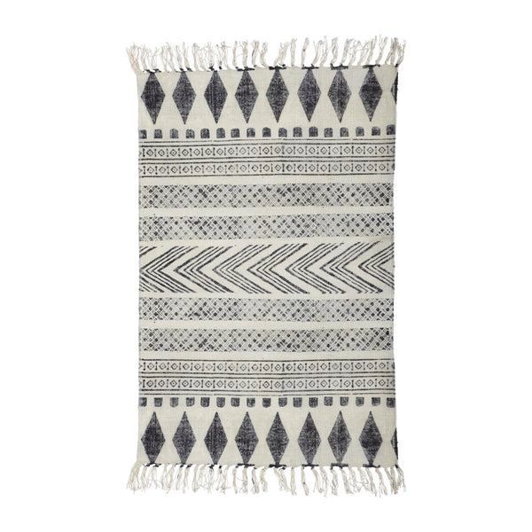 Small Block Rug - Grey/Black