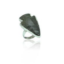 WDTS 925 Silver agate arrowhead ring