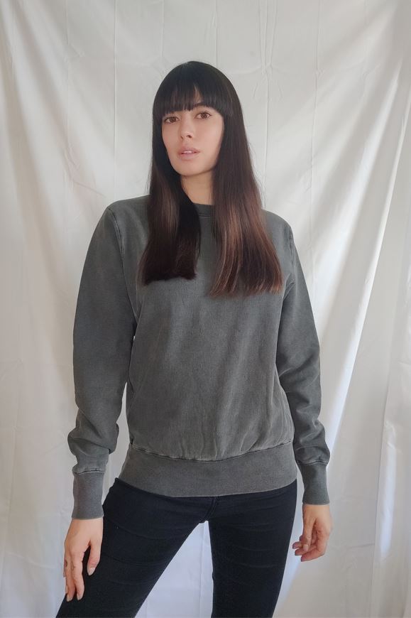 WDTS Heavyweight  L/S UNISEX Sweatshirt distressed charcoal