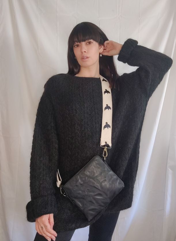 Florrie bag - cloudy with crow strap