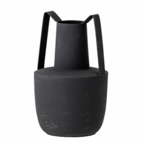 Itamar Vase, Black, Metal
