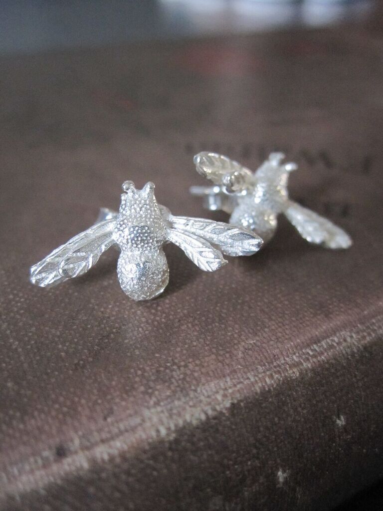 925 Silver Bee Earrings