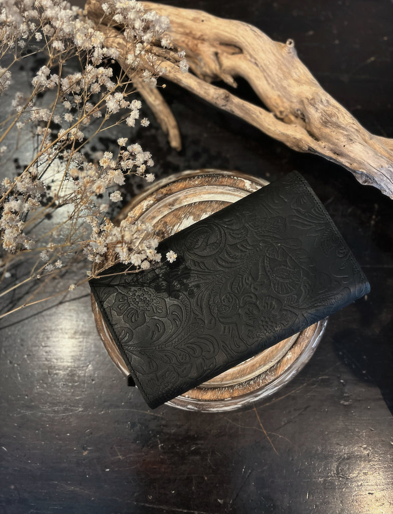 CollardManson Classic Wallet - Black Floral