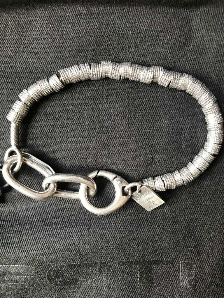 Goti 925 Oxidised Silver shaped bracelet BR1327