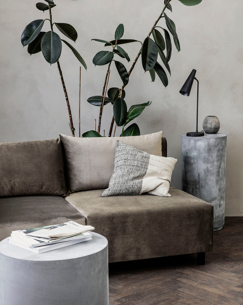 Cushion cover, Dived, black/off-white
