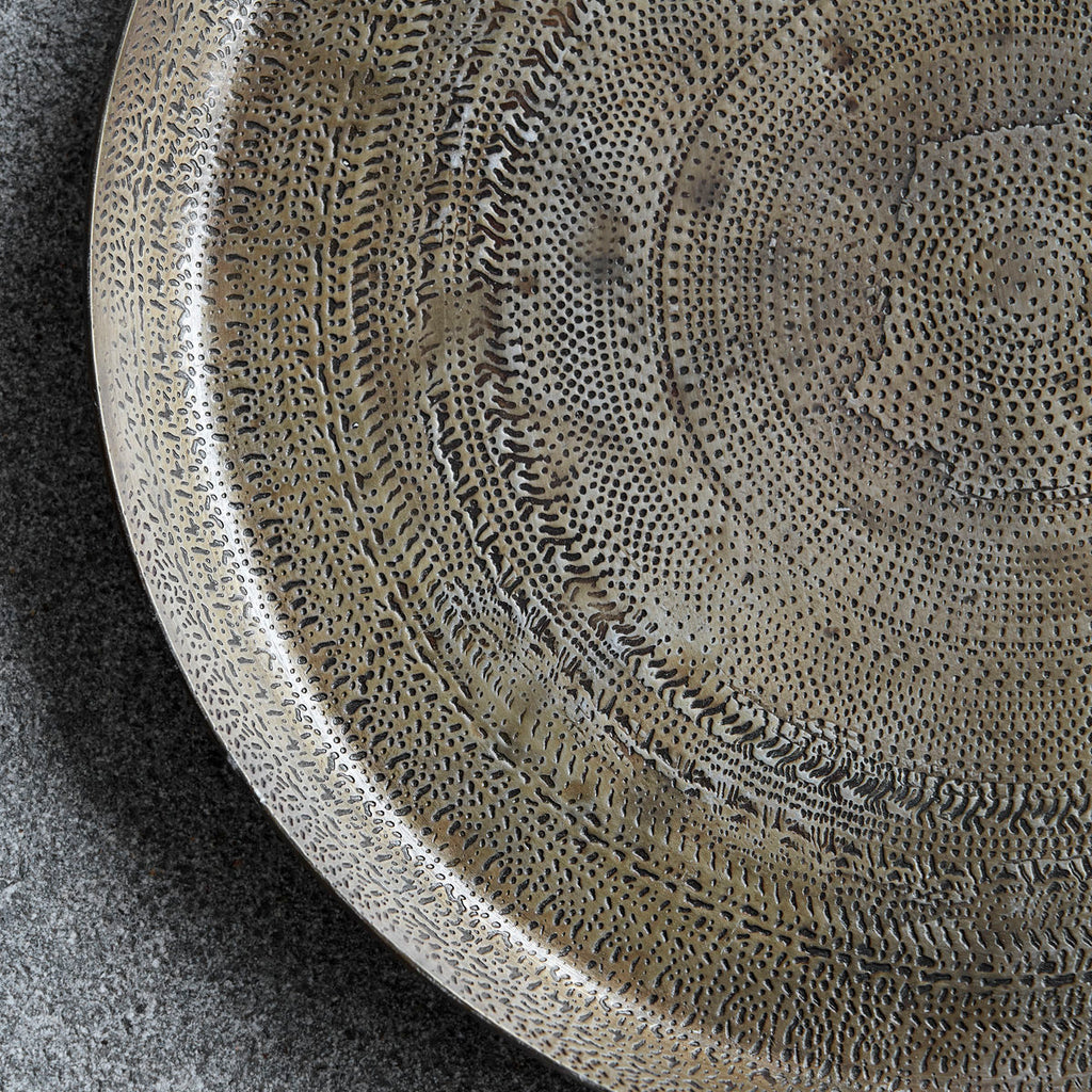 Tray Jhansi Antique brass finish