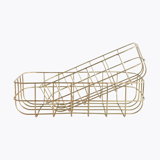 Simply Baskets Set of 2 - Gold