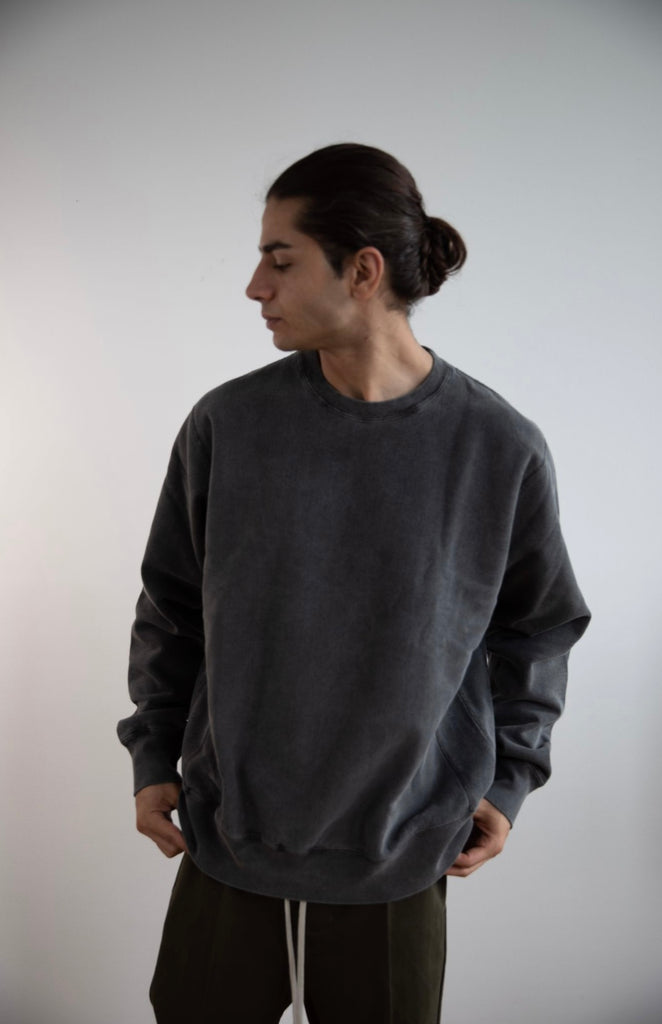 WDTS Heavyweight  L/S UNISEX Sweatshirt distressed charcoal