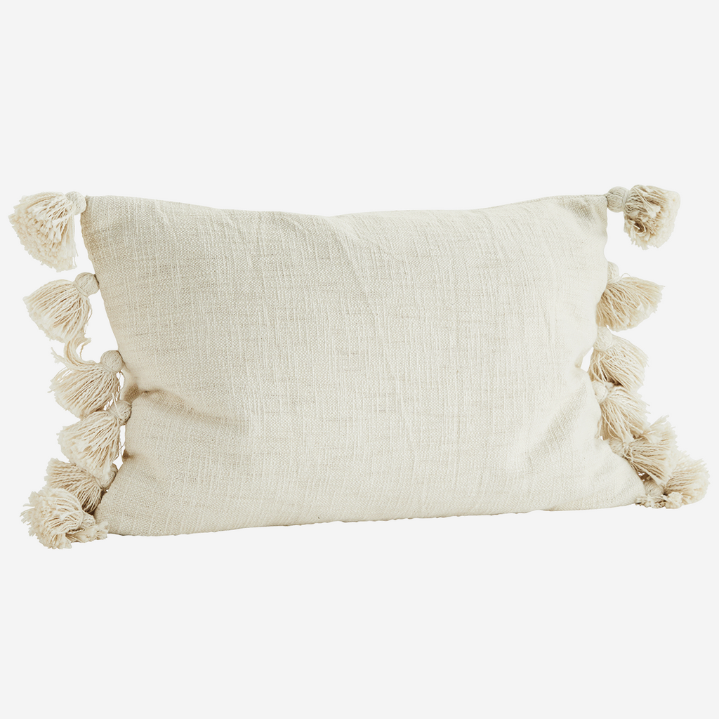 Cushion cover w/ Tassels - Off White