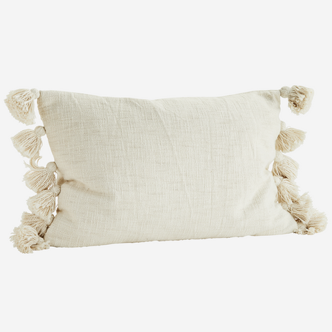 Cushion cover w/ Tassels - Off White