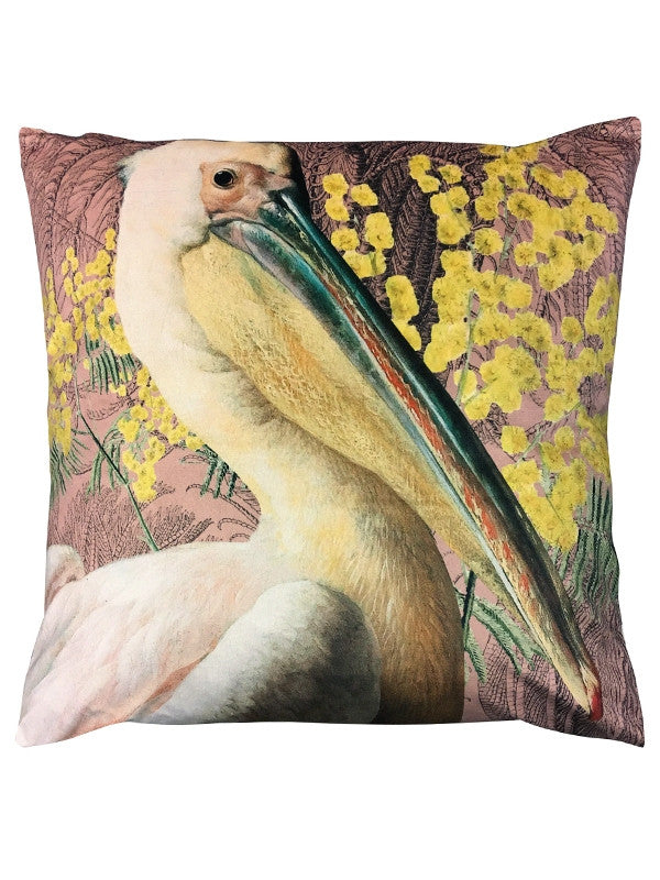 Pelican Pink Velvet Cushion Cover 50x50cm