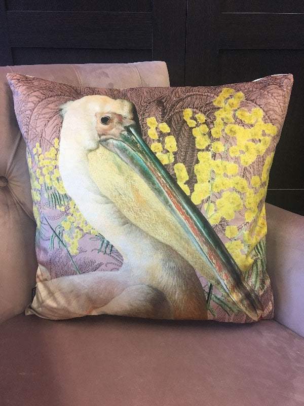 Pelican Pink Velvet Cushion Cover 50x50cm