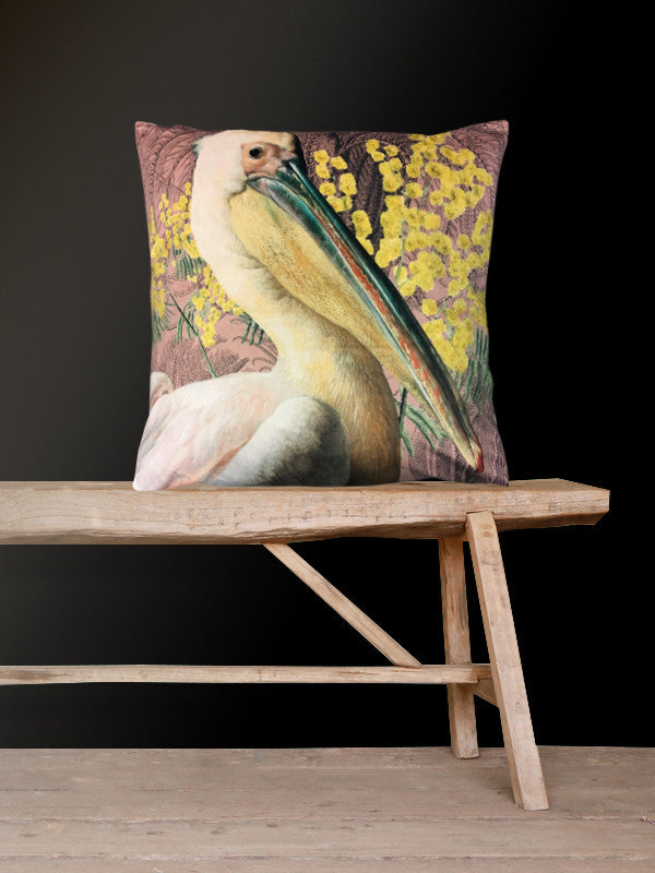Pelican Pink Velvet Cushion Cover 50x50cm