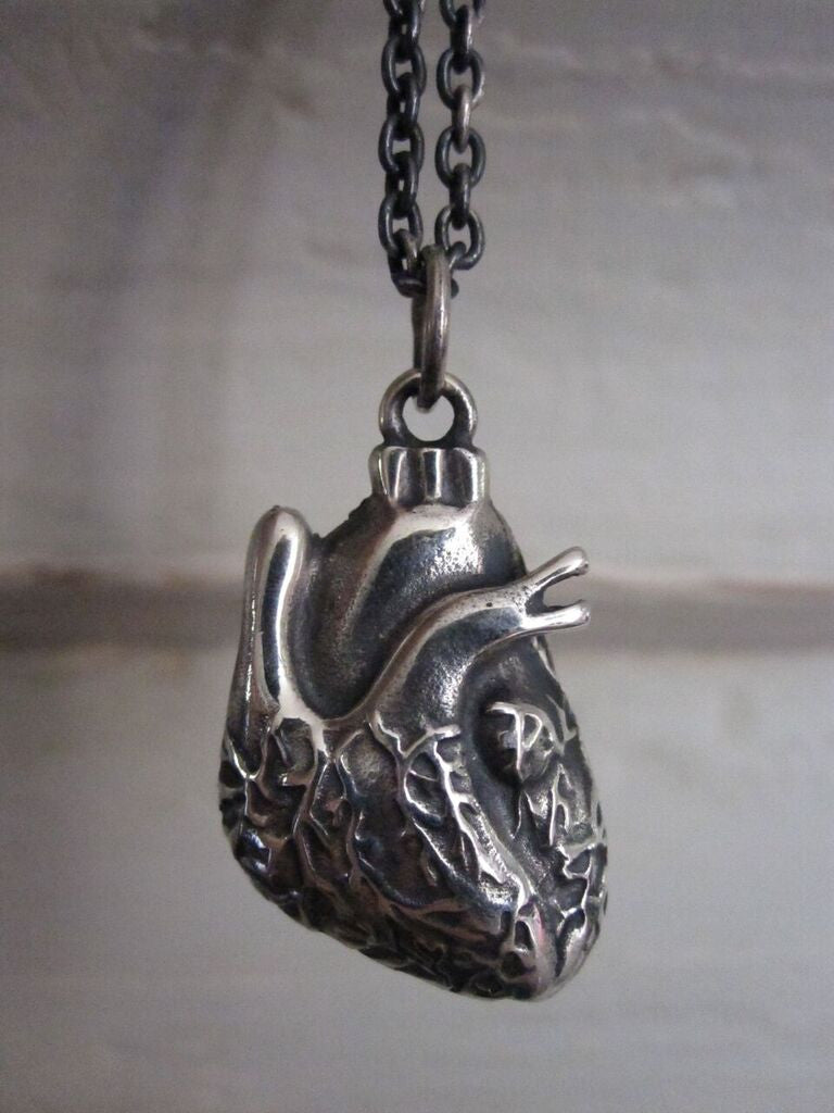 WDTS 925 Silver Anatomical Heart Necklace