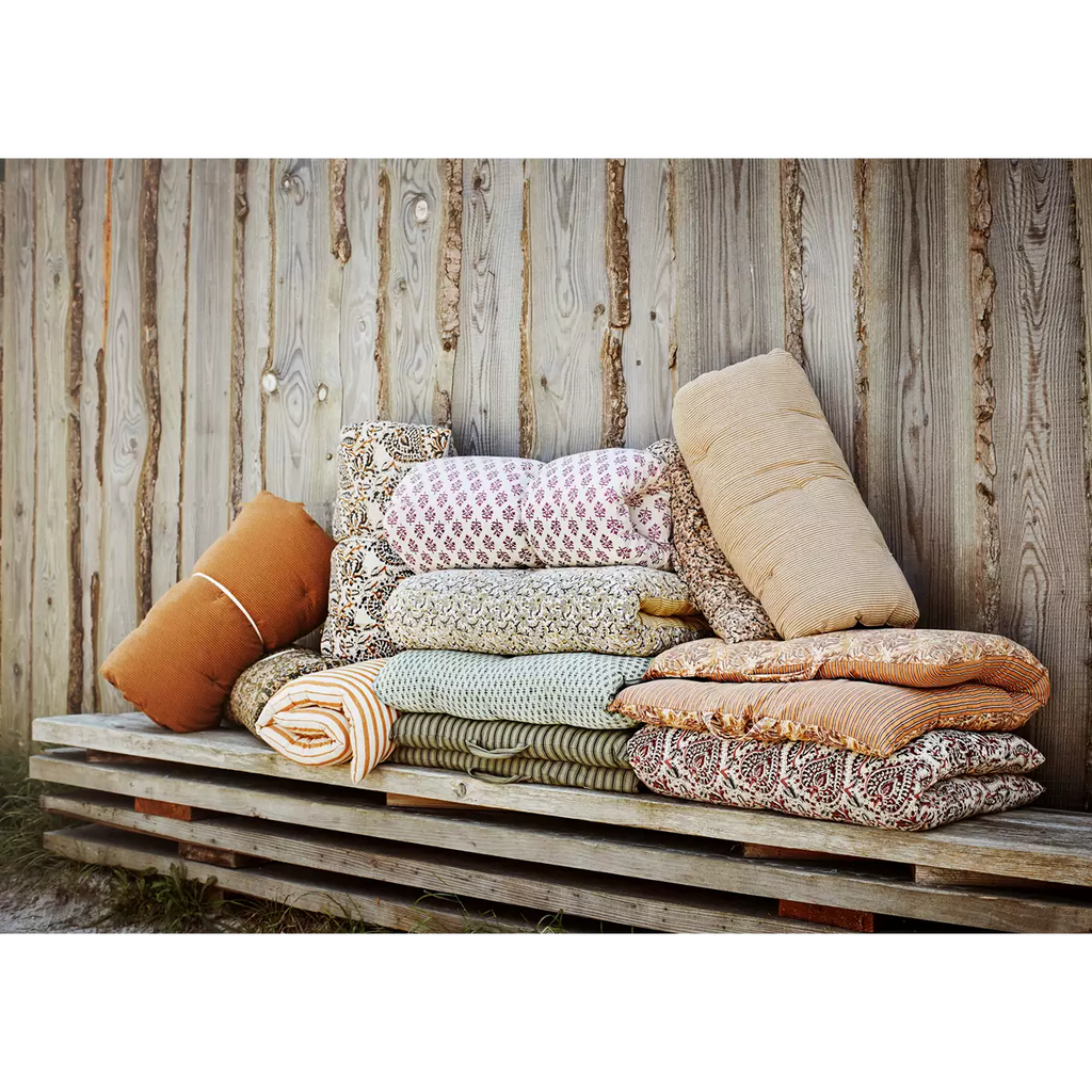 STRIPED COTTON MATTRESS Off White Honey