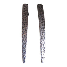 925 Silver Hammered Shard Earrings- oxidised