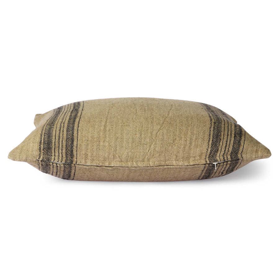 HKLIVING linen cushion dark beige (45x45)