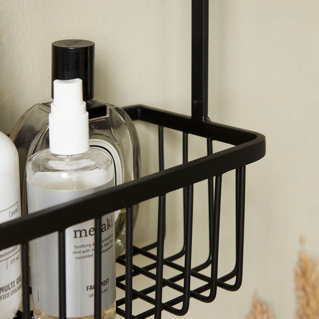 Double Bath Basket Shelf - Black