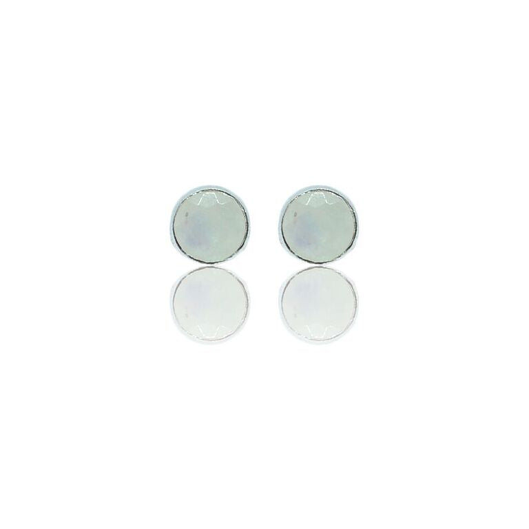 CollardManson 925 silver studs with rainbow moonstone