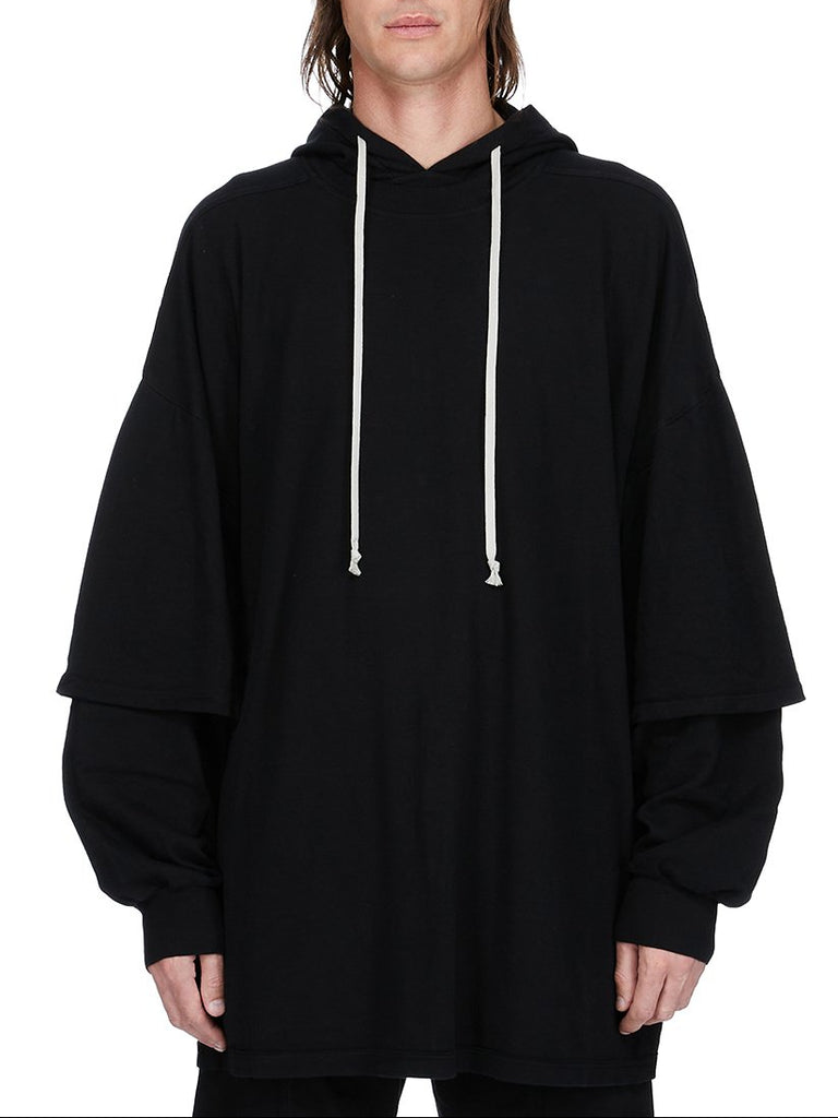 DRKSHDW by Rick Owens SS26  Tommy Hustler Hoodie Black