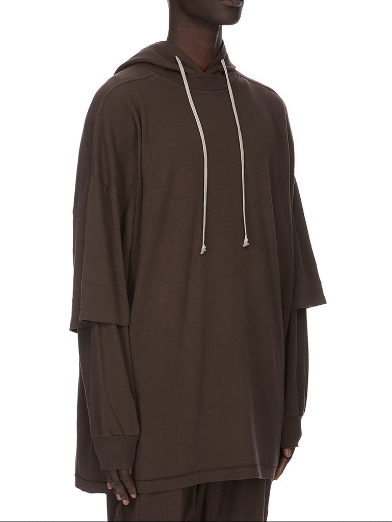 DRKSHDW BY Rick Owens SS26 TEMPLE Tommy Hustler Hoodie Dark Dust