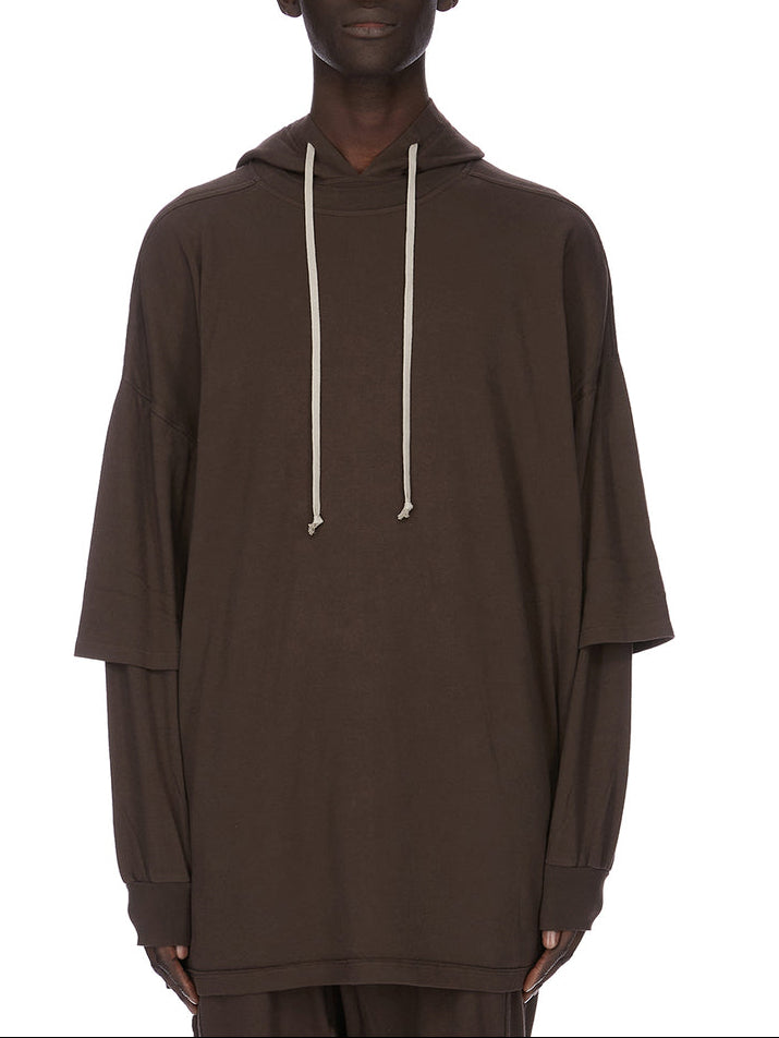 DRKSHDW BY Rick Owens SS26 TEMPLE Tommy Hustler Hoodie Dark Dust