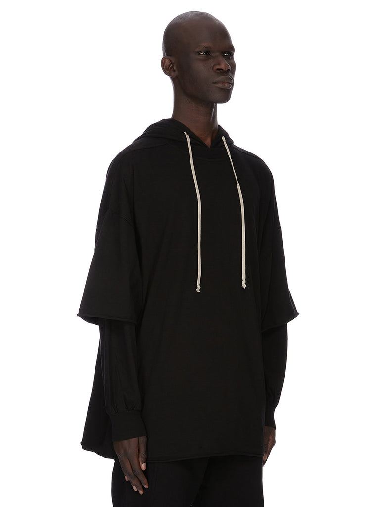 DRKSHDW by Rick Owens SS26  Tommy Hustler Hoodie Black