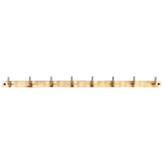 Ib Laursen Hook rack w/8 hooks antique brass look